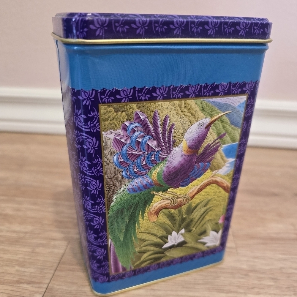 🌈Nabob Limited Edition South Pacific Blend Tin Cannister W Double Print Birds
